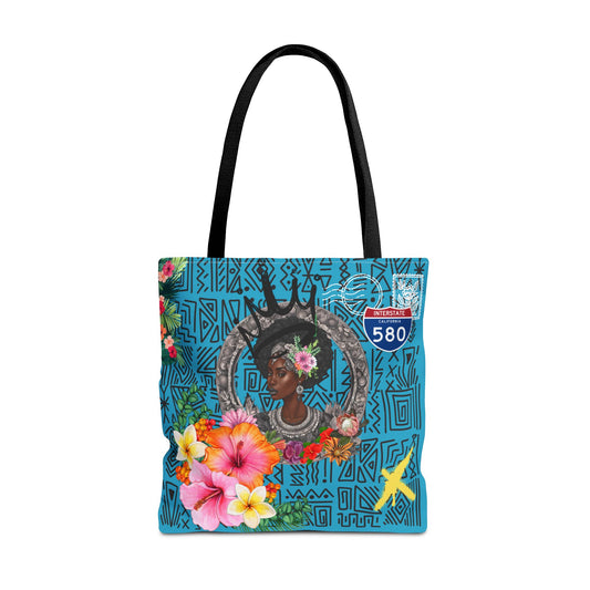 Keep Ya' Head Up Tote Bag - Turquoise