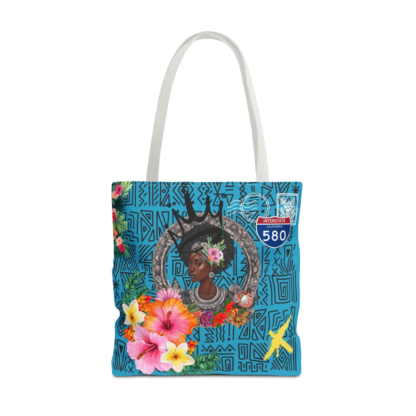 Keep Ya' Head Up Tote Bag - Turquoise