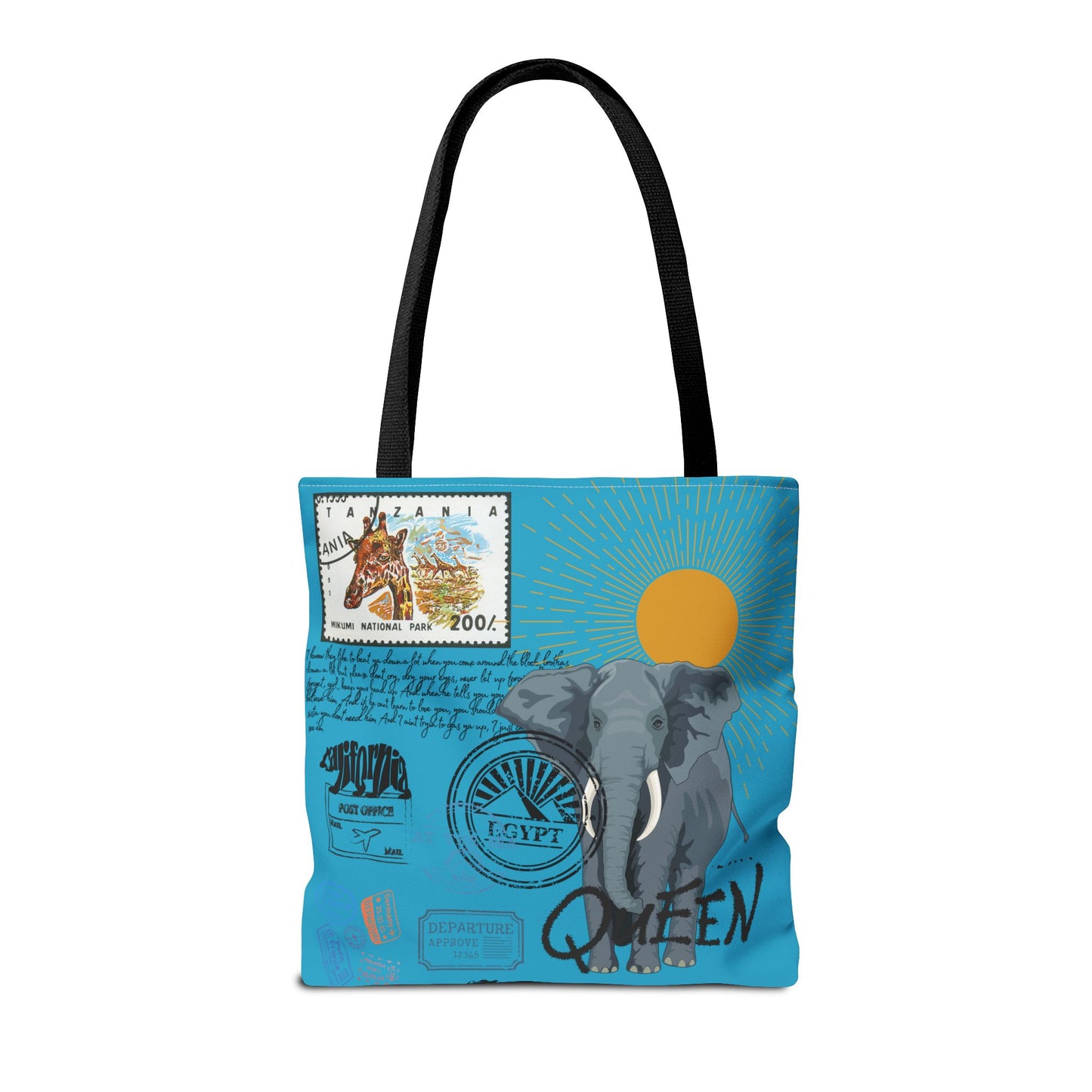 Keep Ya' Head Up Tote Bag - Turquoise