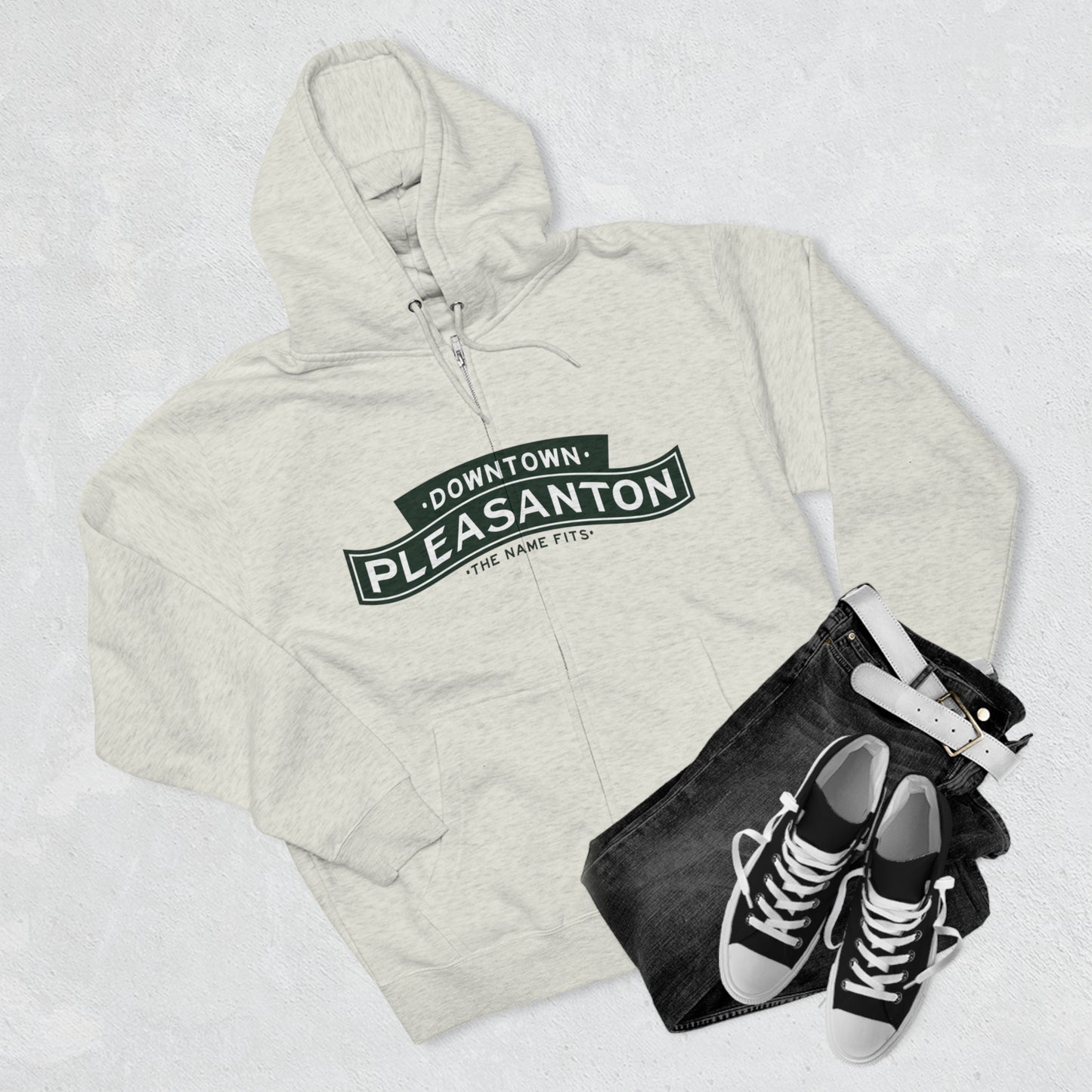 Downtown Pleasanton Unisex Zip Hoodie