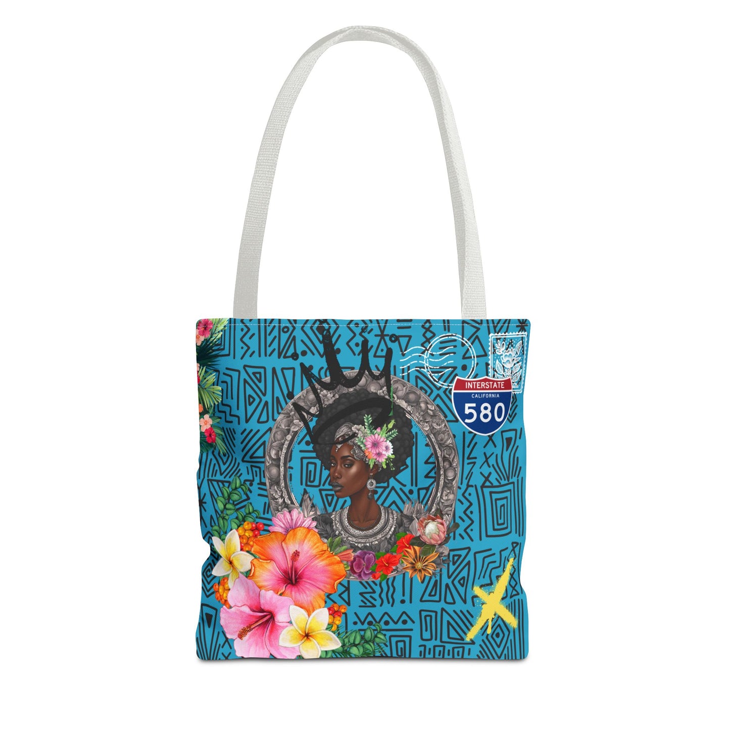 Keep Ya' Head Up Tote Bag - Turquoise