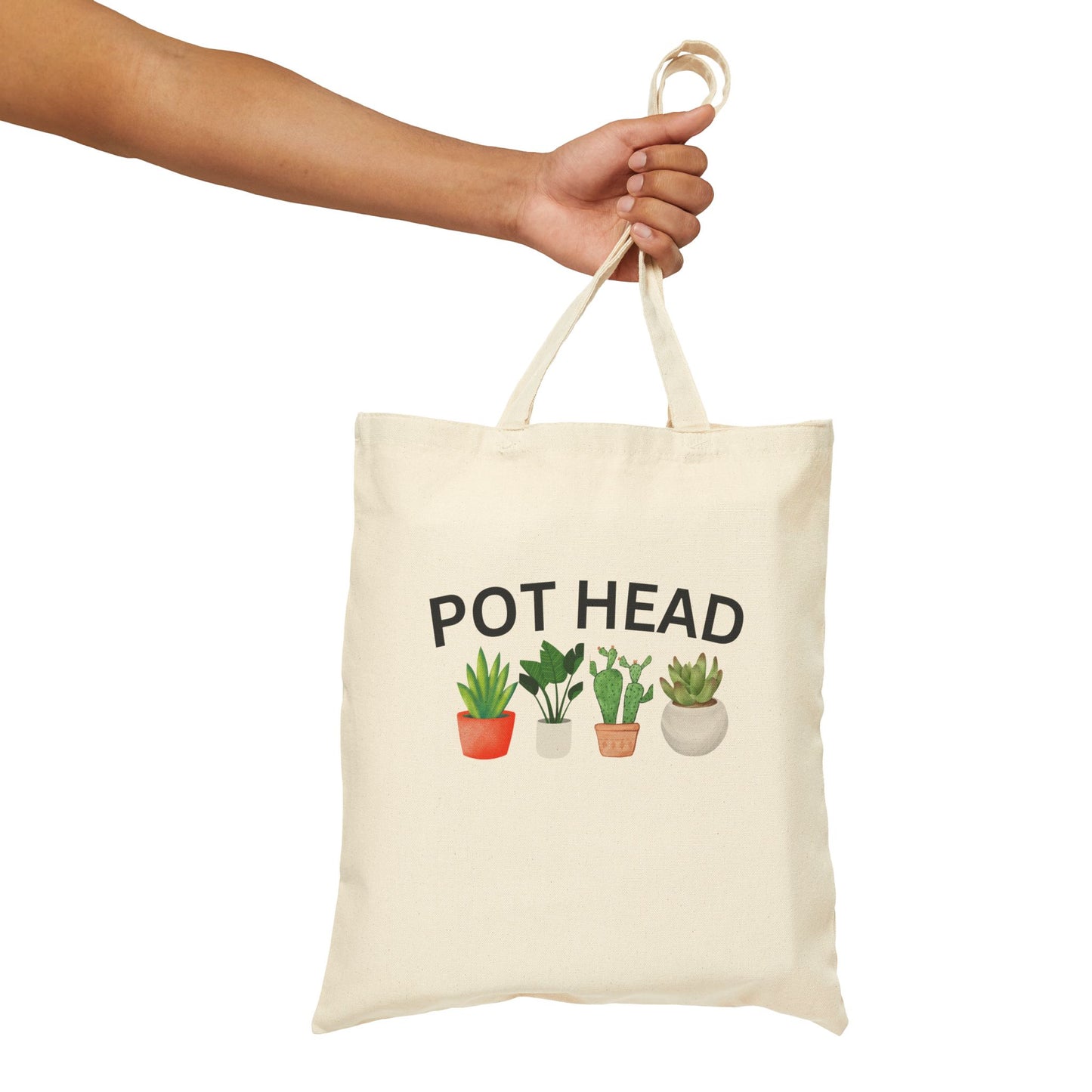 Pot Head Canvas Tote Bag