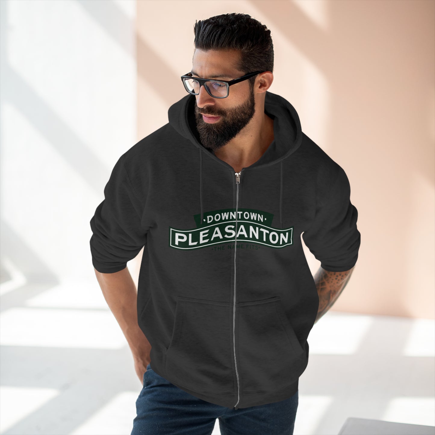 Downtown Pleasanton Unisex Zip Hoodie