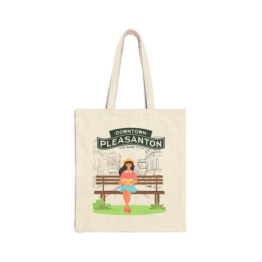 Downtown Pleasanton Sitting Wayside Canvas Tote Bag