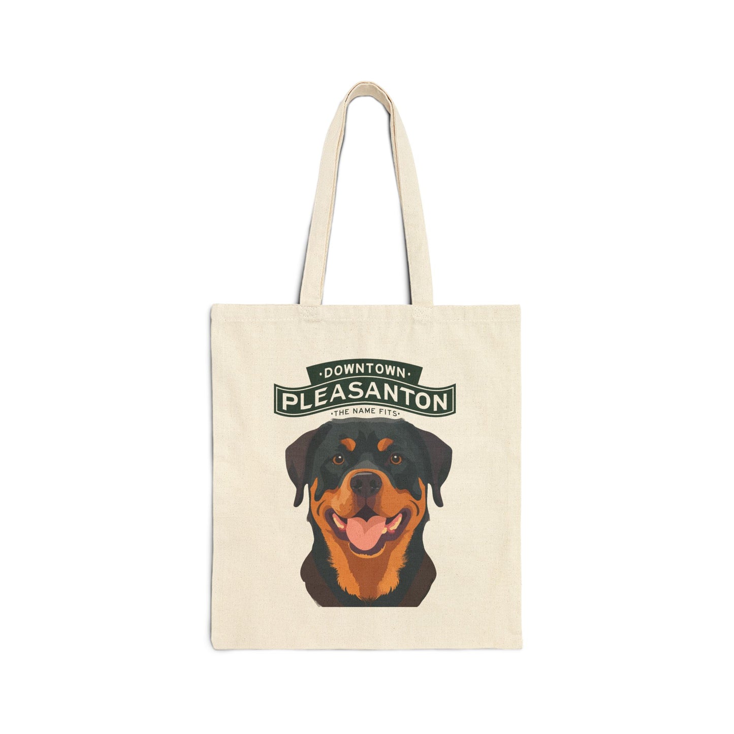 Downtown Pleasanton Rottweiler Canvas Tote Bag