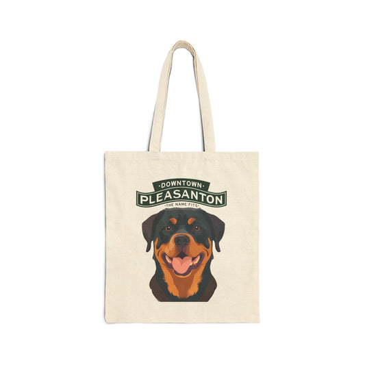 Downtown Pleasanton Rottweiler Canvas Tote Bag