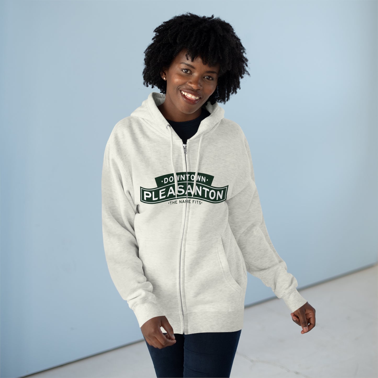 Downtown Pleasanton Unisex Zip Hoodie