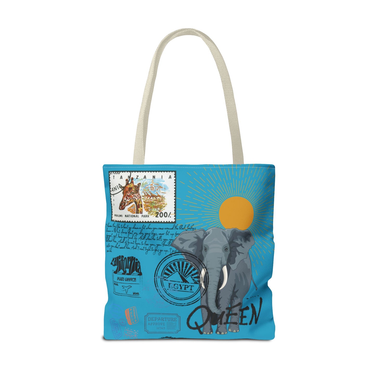 Keep Ya' Head Up Tote Bag - Turquoise