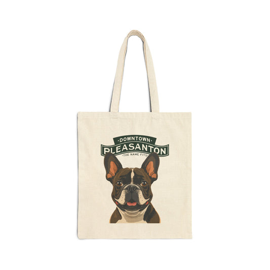 Downtown Pleasanton Frenchie Canvas Tote Bag