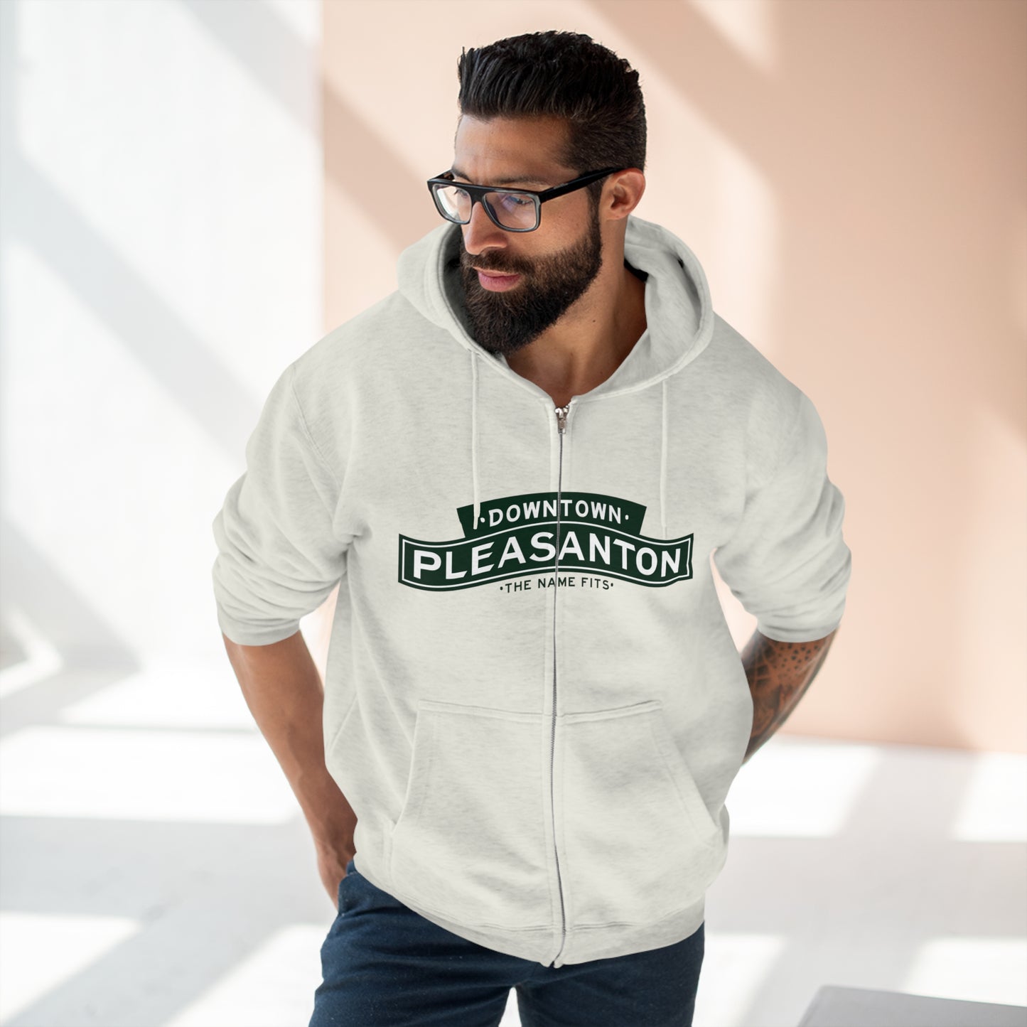 Downtown Pleasanton Unisex Zip Hoodie