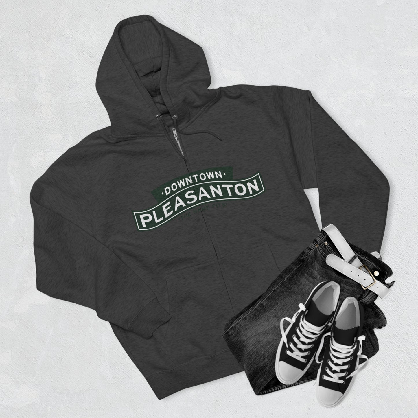 Downtown Pleasanton Unisex Zip Hoodie