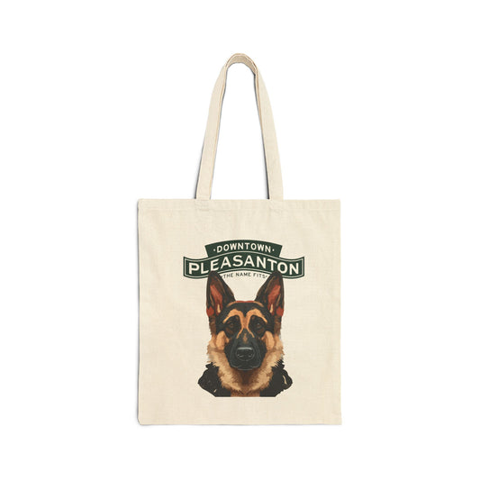 Downtown Pleasanton German Shepard Canvas Tote Bag