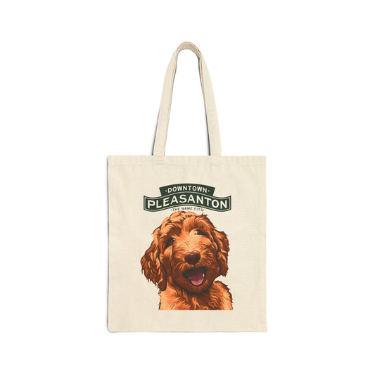 Downtown Pleasanton Golden Doodle Canvas Tote Bag