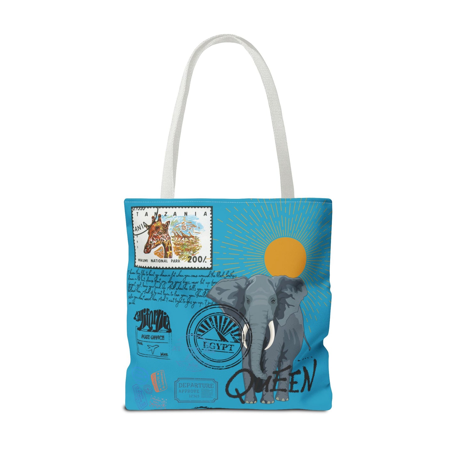 Keep Ya' Head Up Tote Bag - Turquoise