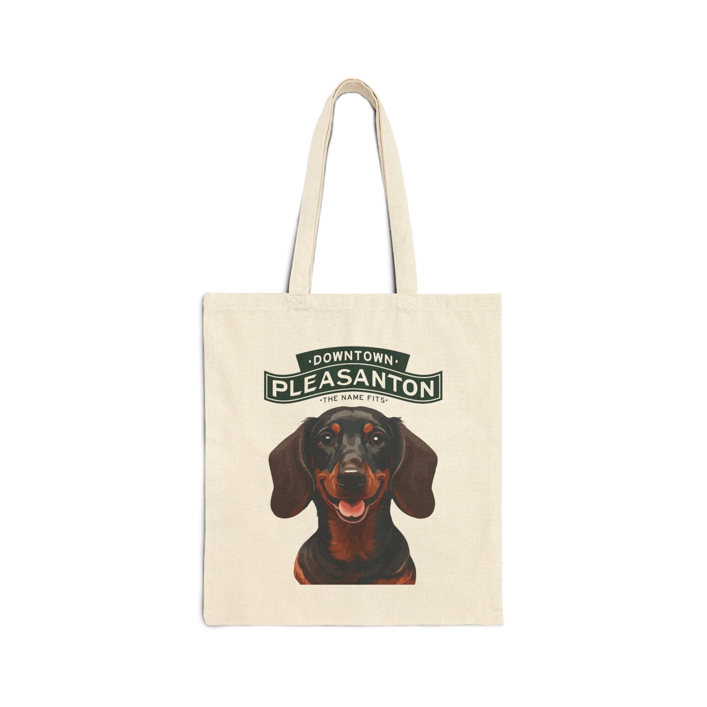 Downtown Pleasanton Dachshund Canvas Tote Bag