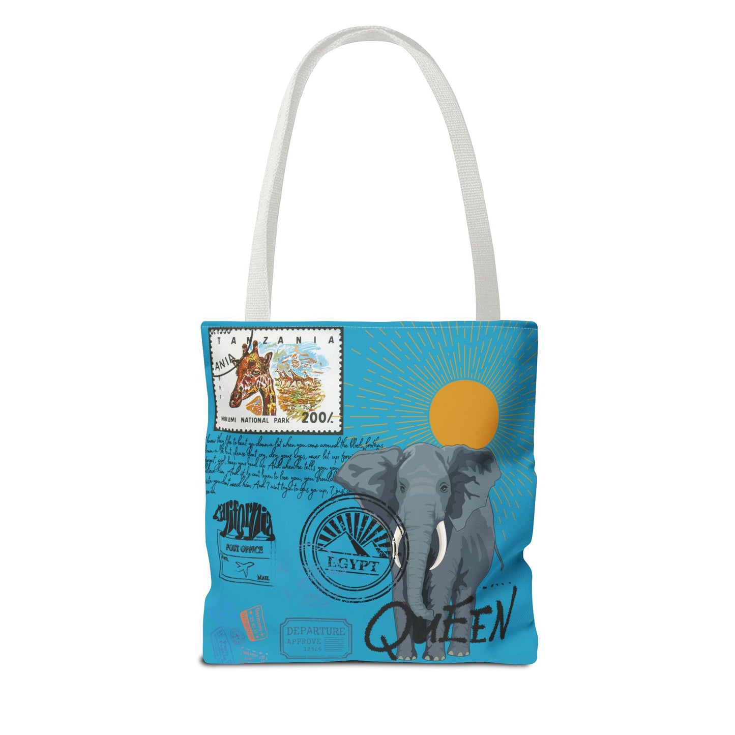 Keep Ya' Head Up Tote Bag - Turquoise