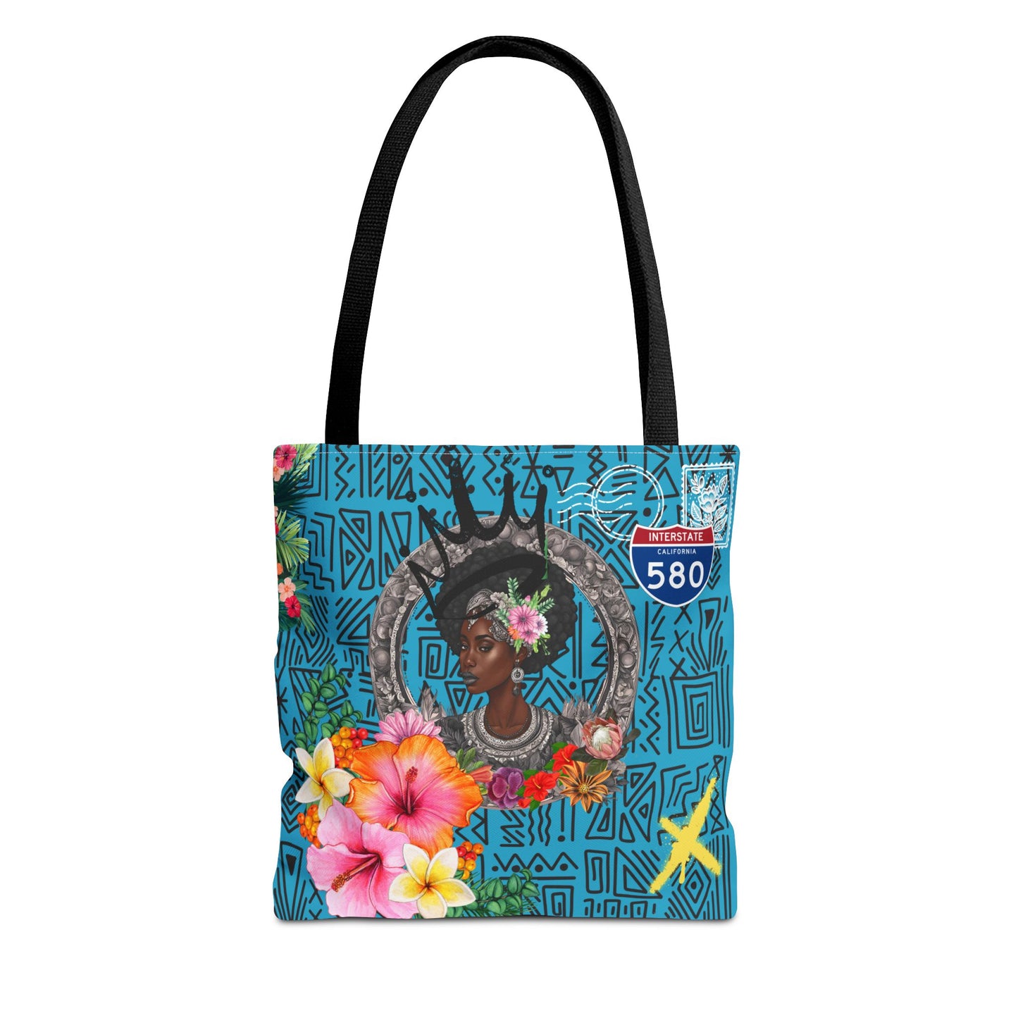 Keep Ya' Head Up Tote Bag - Turquoise