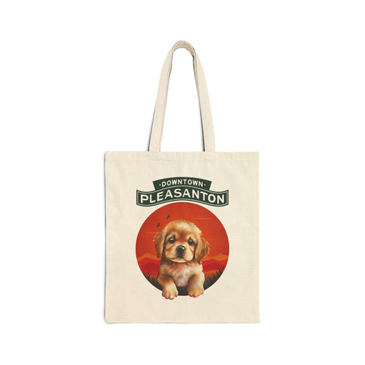 Pleasanton Logo Tote Bag with Adorable Cocker Spaniel