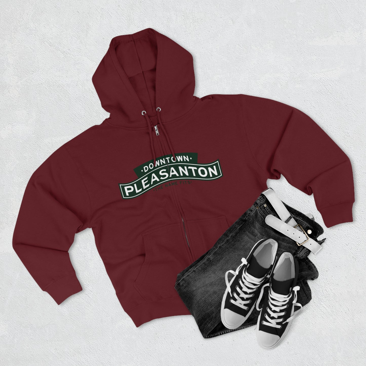 Downtown Pleasanton Unisex Zip Hoodie