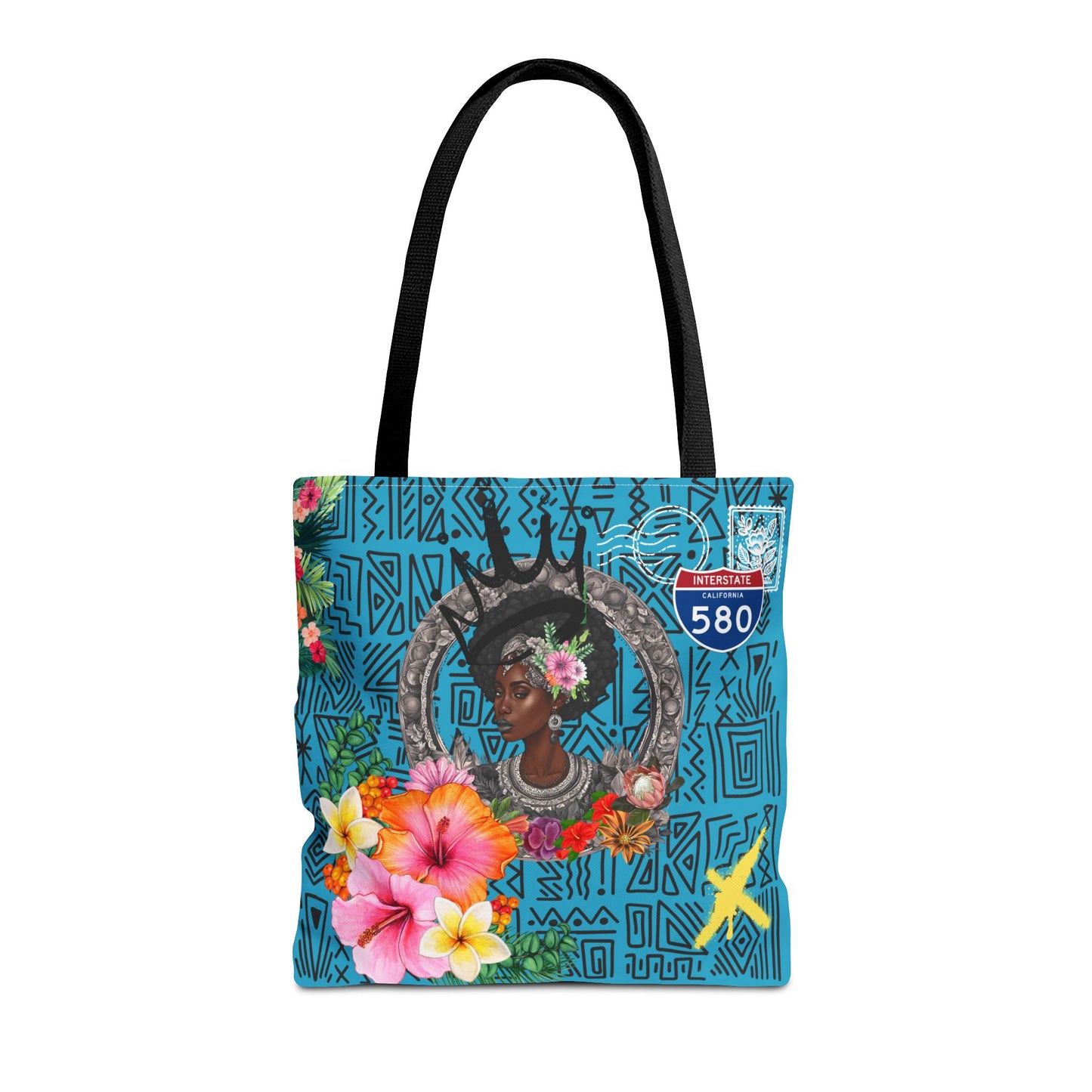 Keep Ya' Head Up Tote Bag - Turquoise