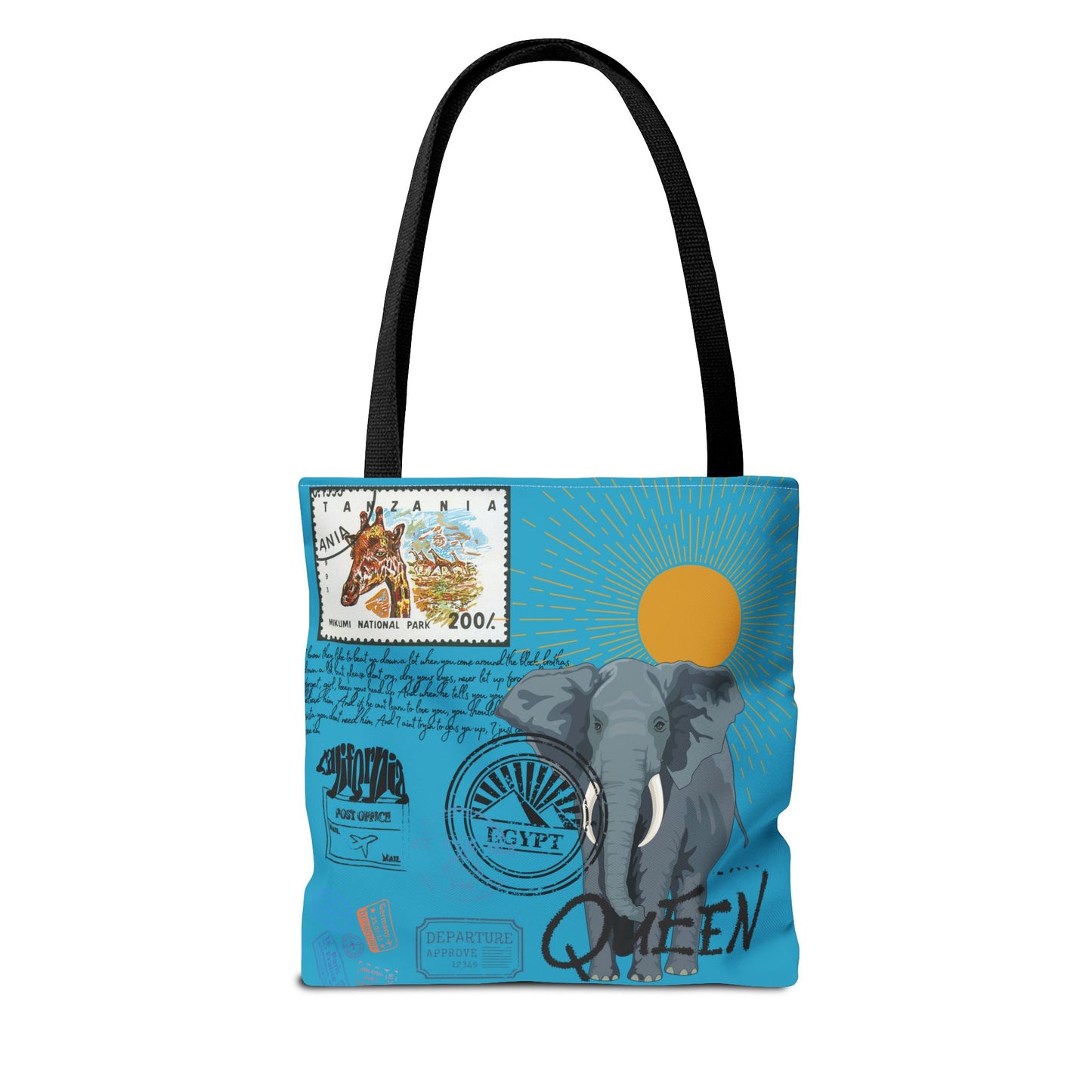 Keep Ya' Head Up Tote Bag - Turquoise